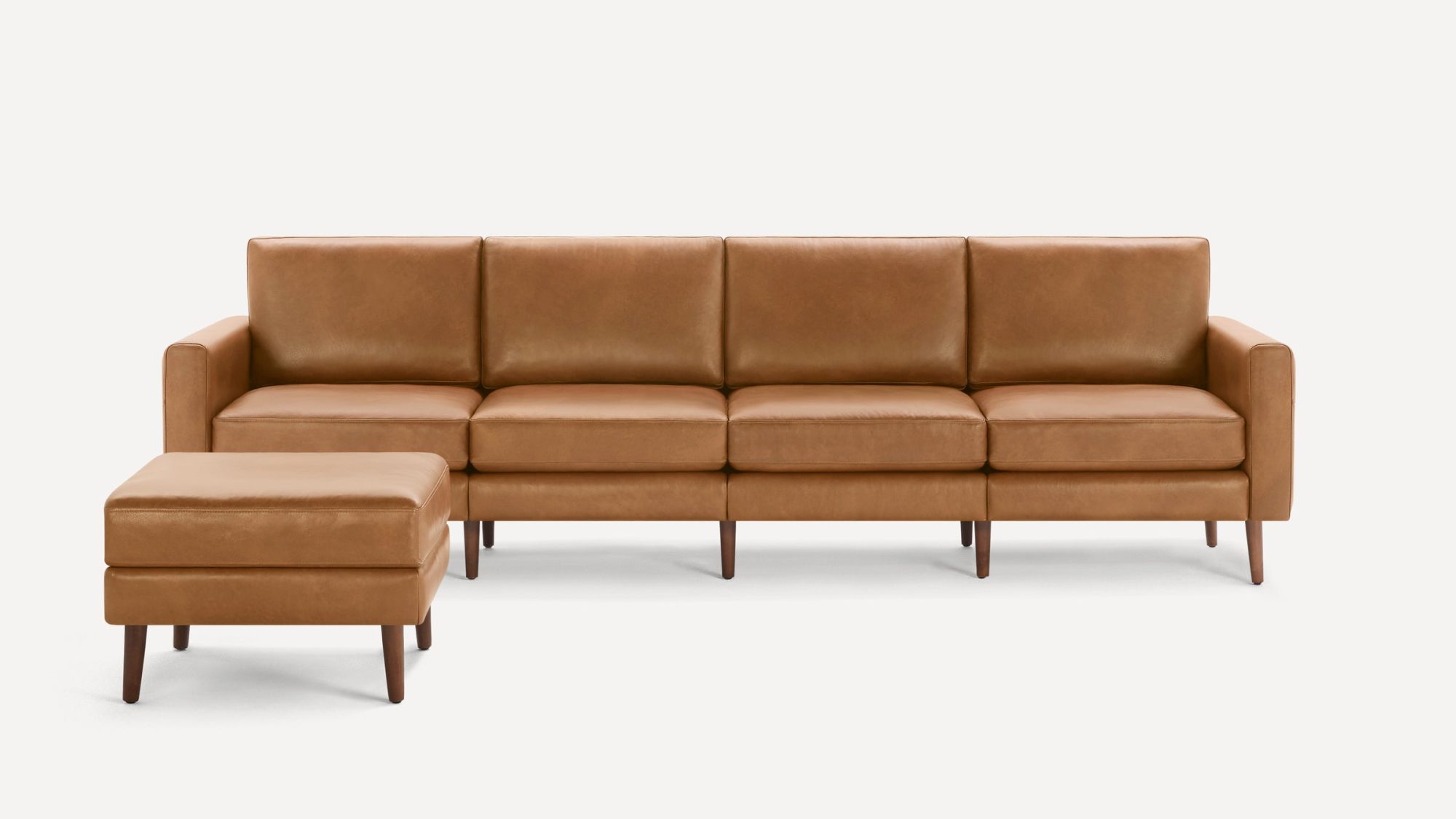 Nomad Leather King Sofa with Ottoman
